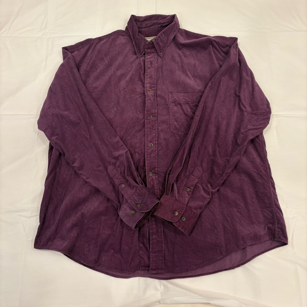 Mountain Express Purple Casual Button Down Shirt with Long Sleeves
